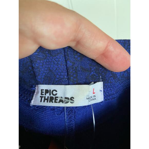 Epic Threads‎ Girls Pants Size Large Blue Faux Lace Look Fitted Skinny NEW - Picture 5 of 7